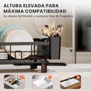 Escurreplatos Jupplies - Negro/Blanco